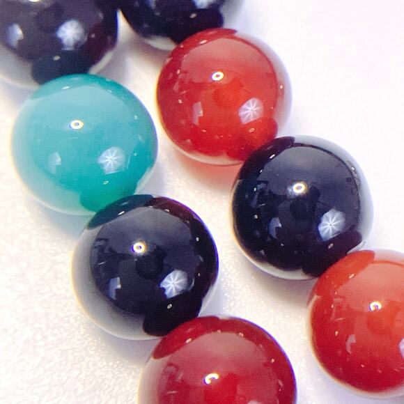 Signed DTR Jay King Sterling Silver Colorful Gemstone Chalcedony Beaded Necklace - Picture 6 of 16